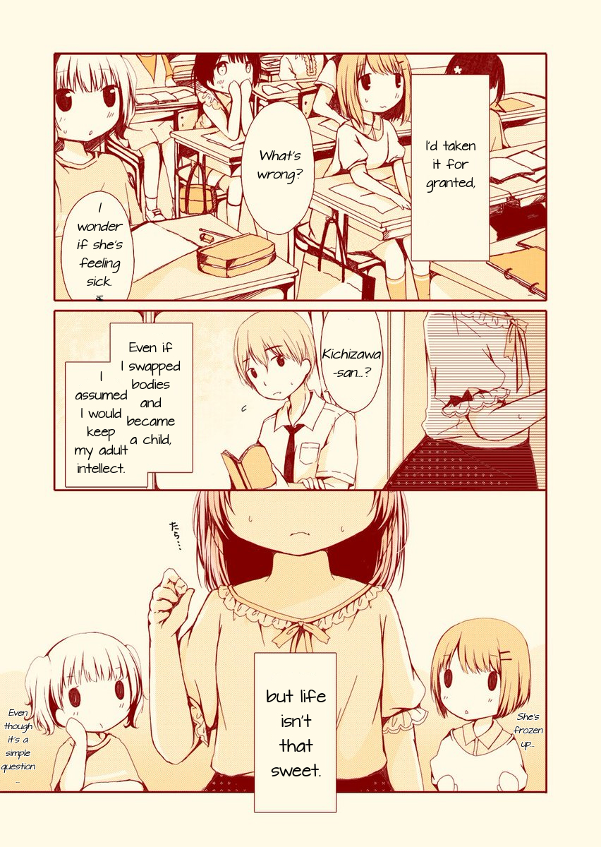 An OL Trying to Escape the Bitterness of Work Swapped Bodies With a JS But Being an Elementary Schoolgirl Wasnt Easy Either manga cover