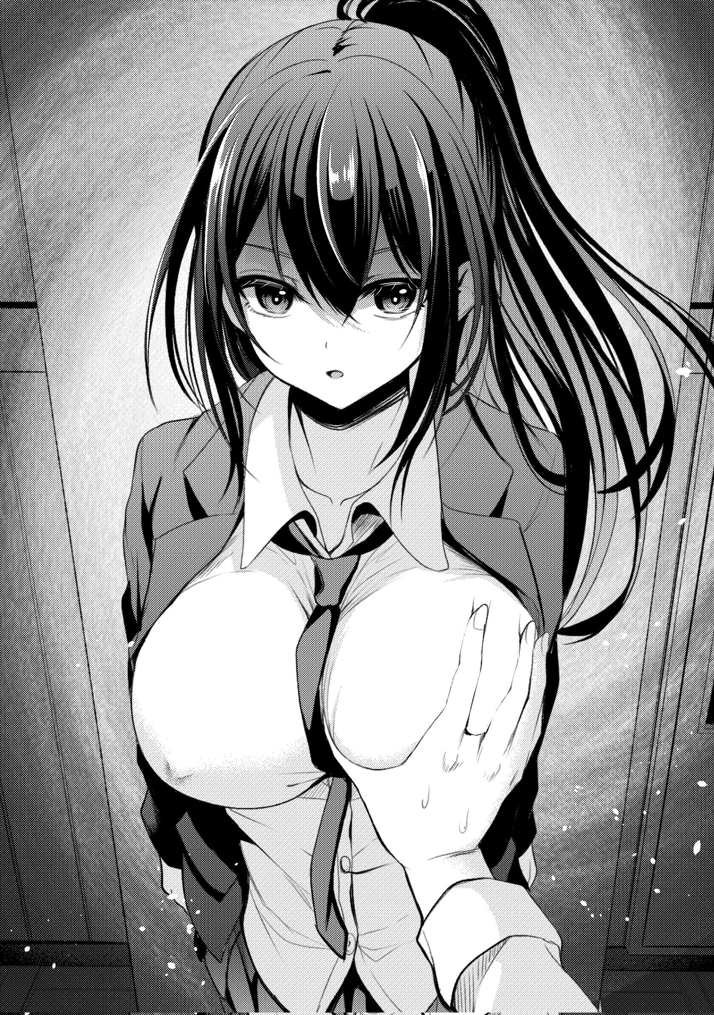 When I Touched Her Breasts, She Made A Very Scary Face. manga cover