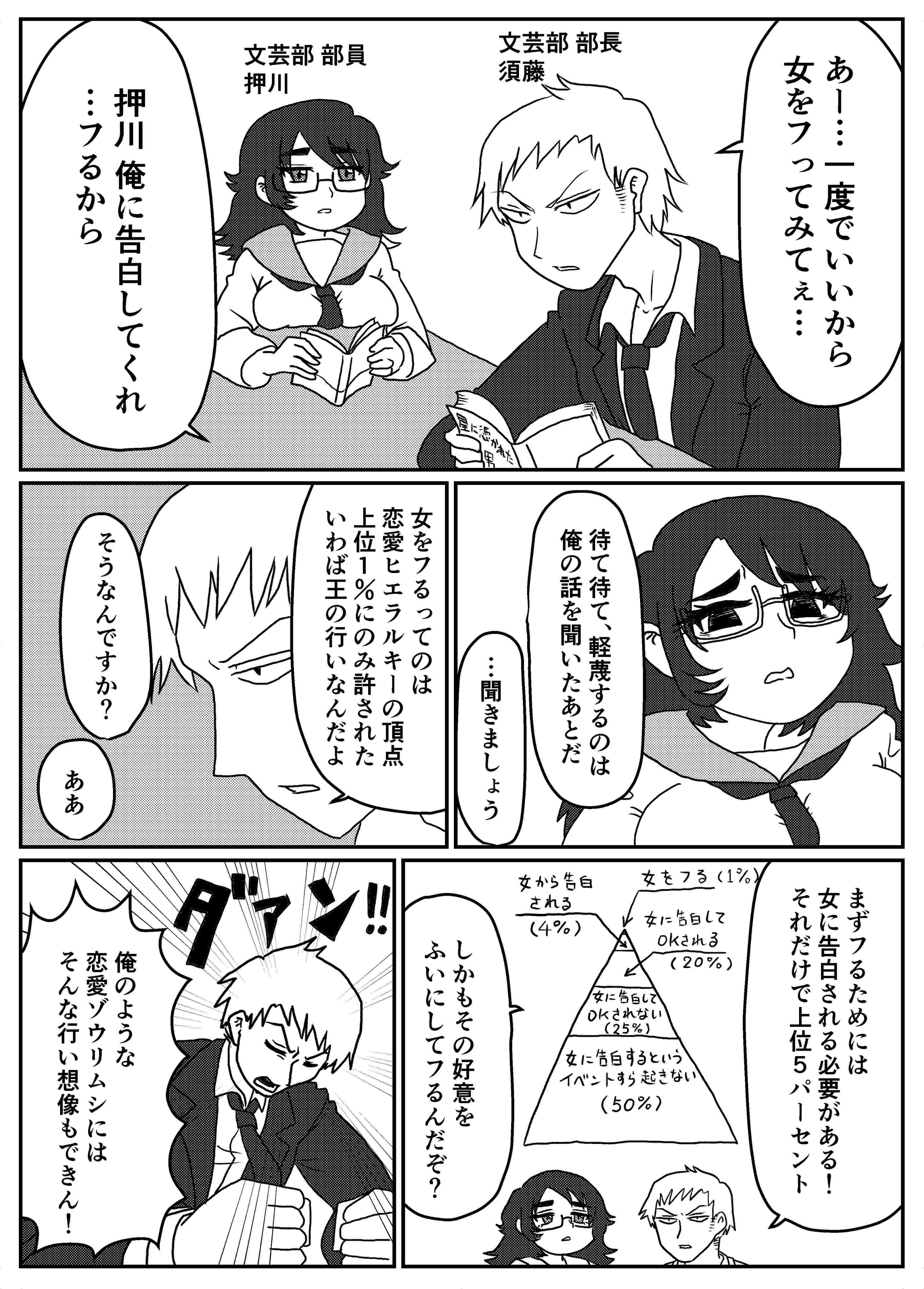 A story about a senpai who wants to reject a girl at least once. manga cover