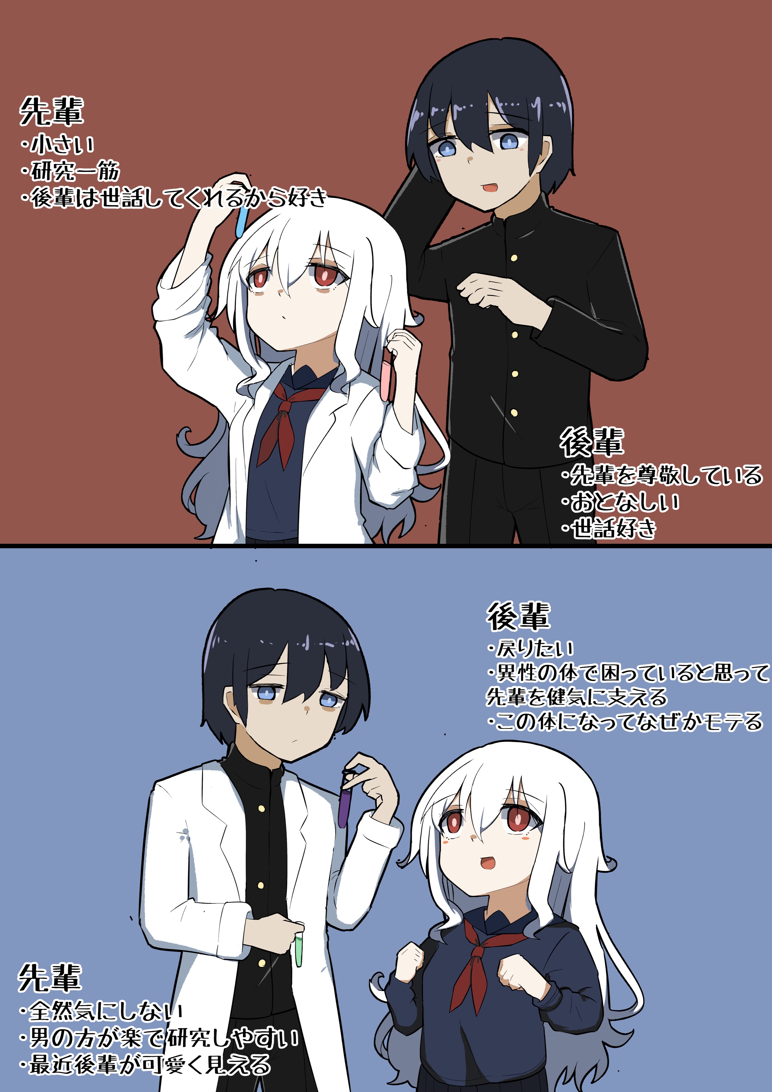 Swapped Senpai and Kouhai manga cover