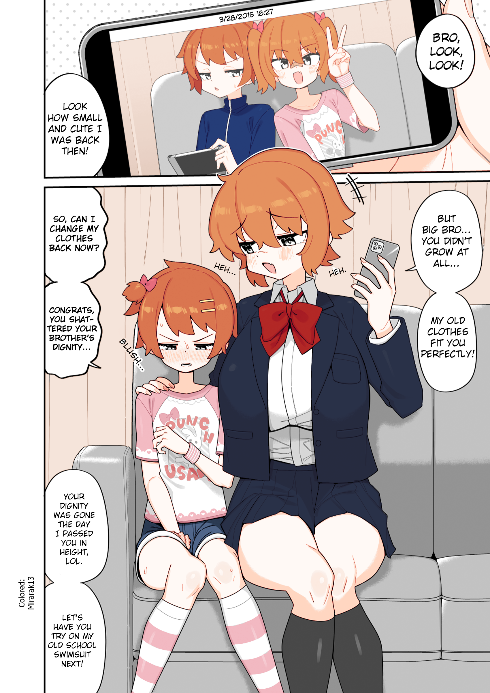 A Brother Who Was Surpassed in Height by His Twin Sister (Fan Colored) manga cover