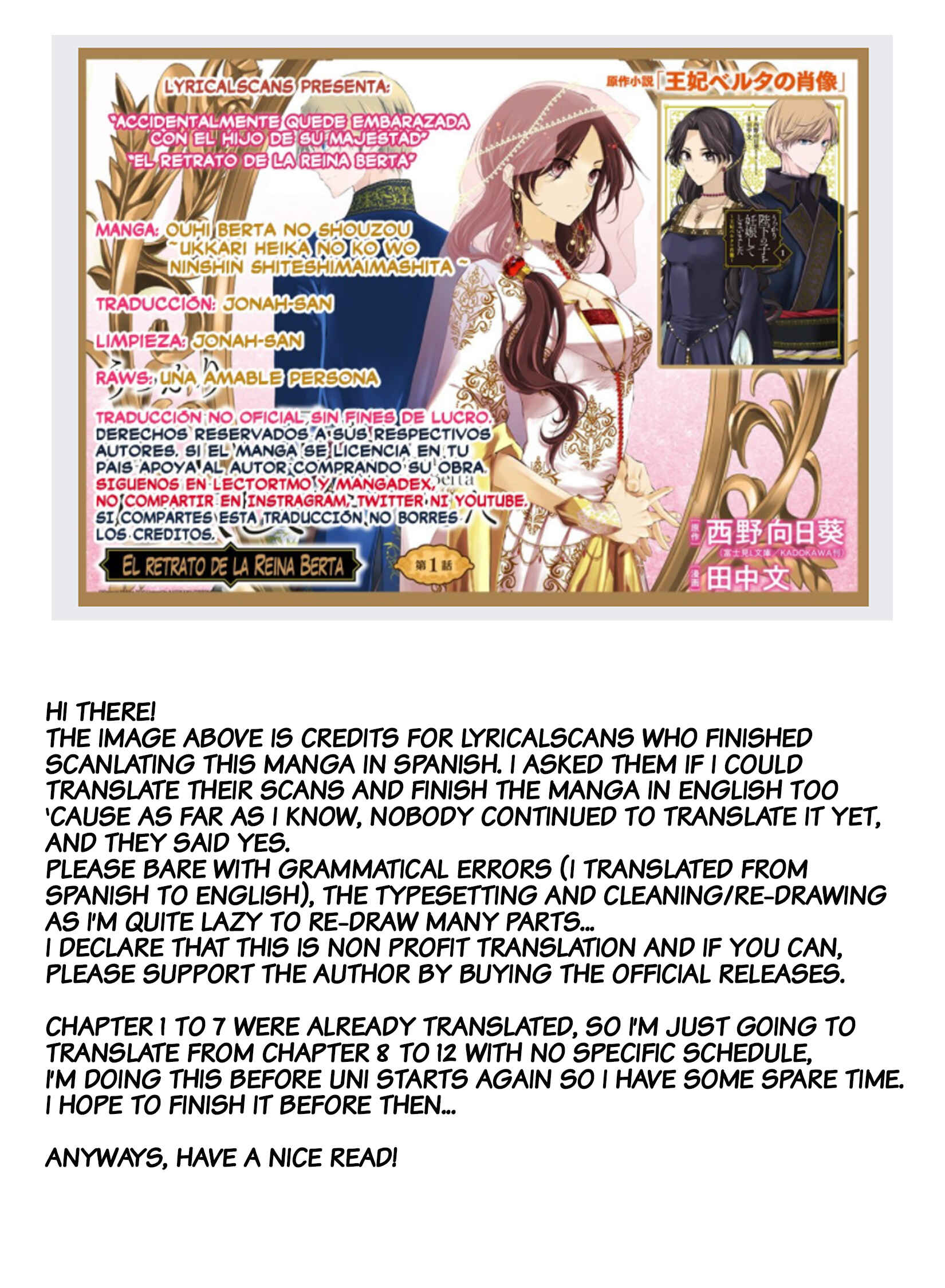 Page 1 Chapter 8 Ouhi Berta no Shouzou: Ukkari Heika no Ko wo Ninshin Shiteshimaimashita