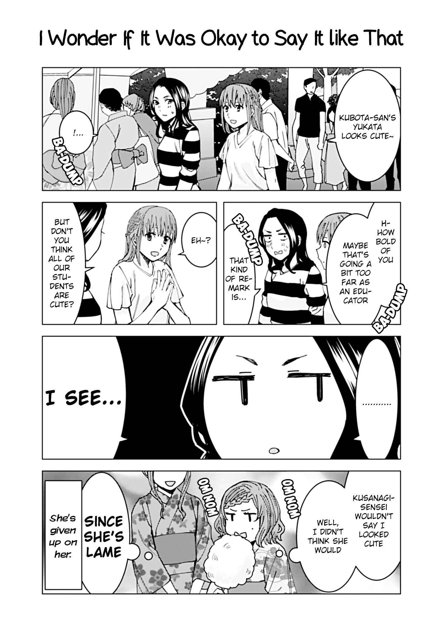 Page 1 Chapter 112 Kusanagi-sensei Is Being Tested