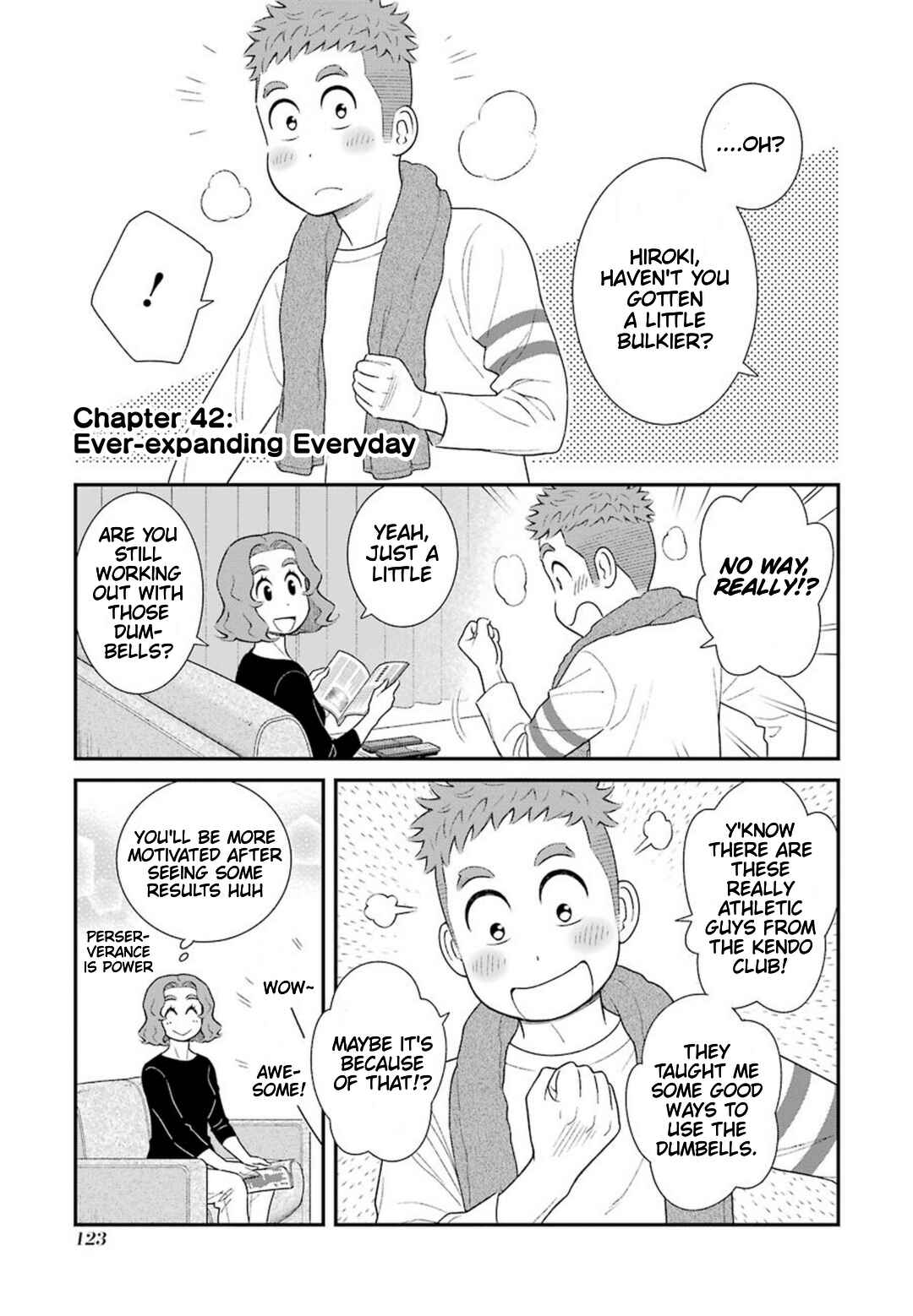 Page 1 Chapter 42 Uchi no Musuko wa Tabun Gay