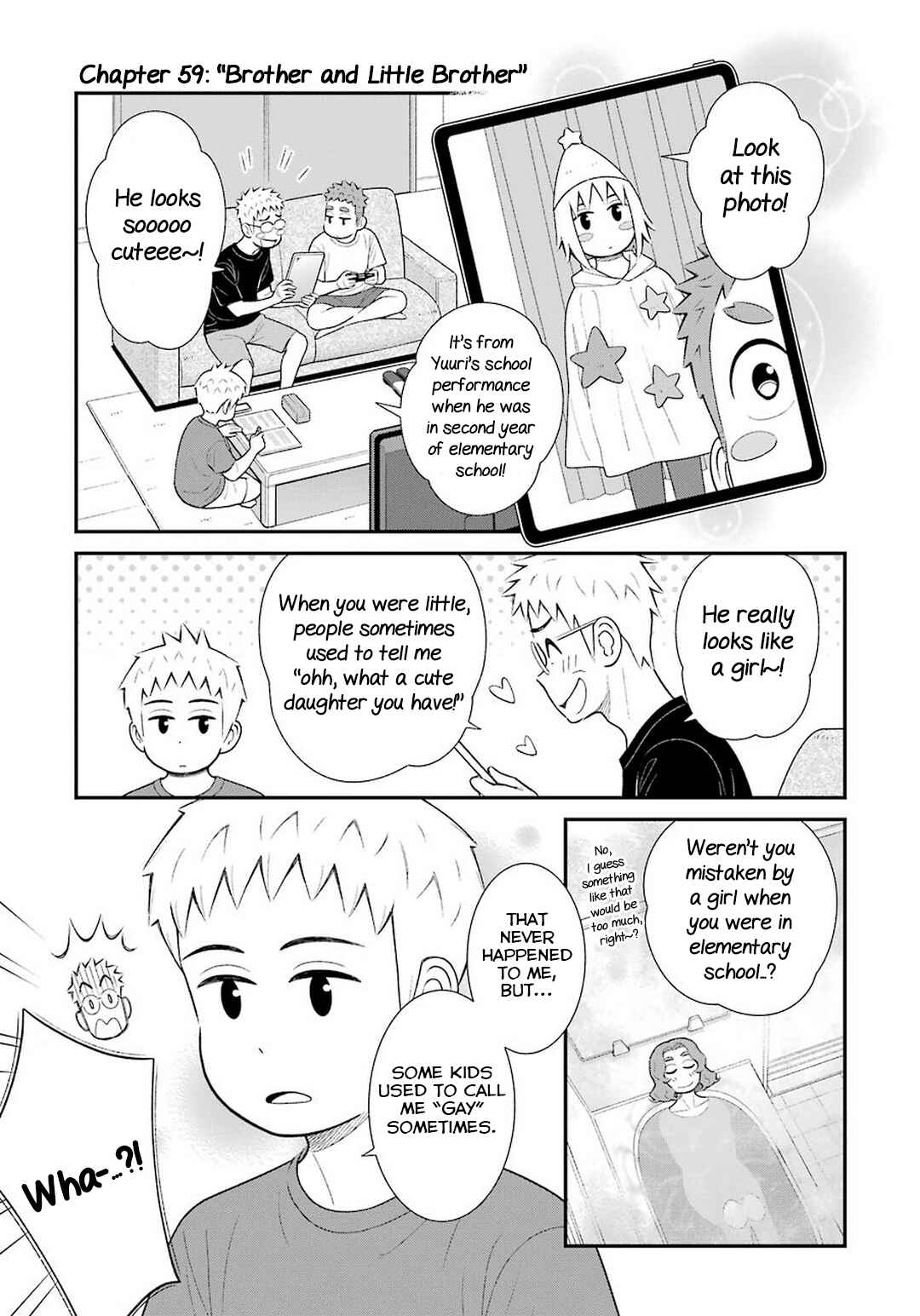 Page 1 Chapter 59 Uchi no Musuko wa Tabun Gay