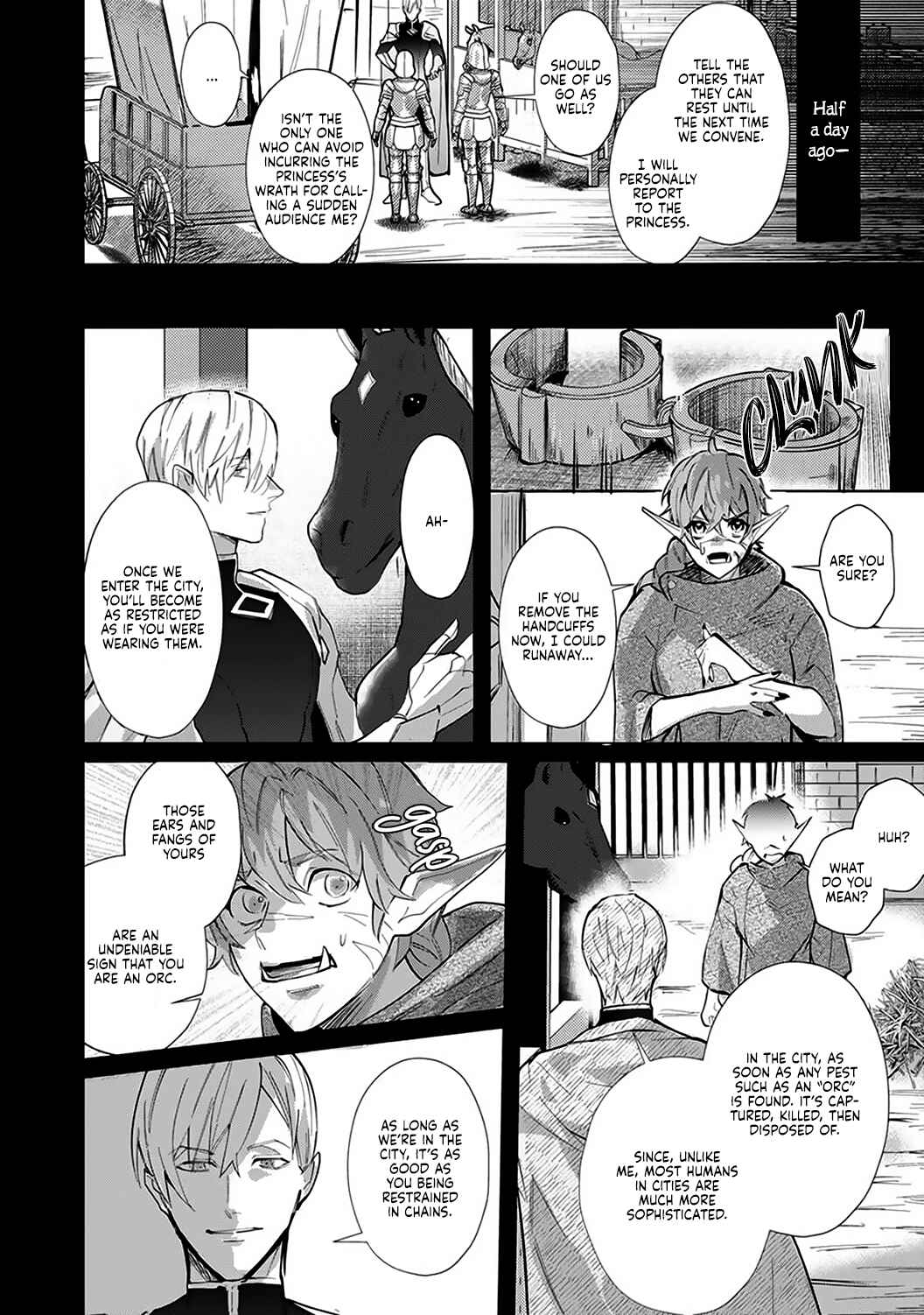 Page 4 Chapter 2 Hazure Shuzoku Orc ni Tensei shitara Saikyou Kishi-sama ni Torawaremashite