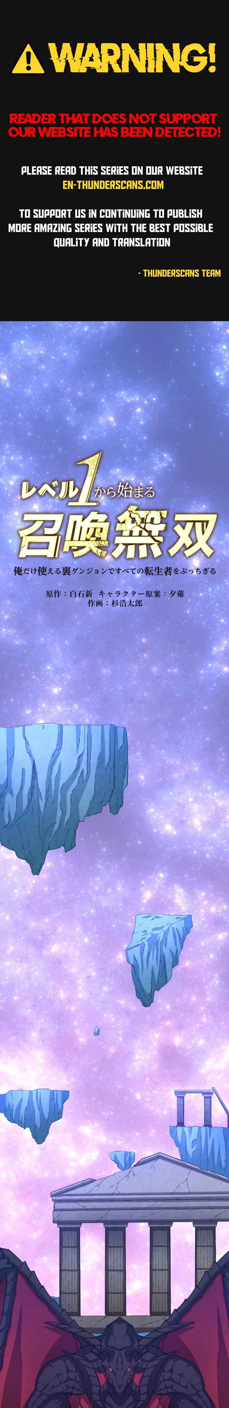 Page 1 Chapter 12 Level 1 kara Hajimaru Shoukan Musou - Ore Dake Tsukaeru Ura Dungeon de Subete no Tenseisha o Bucchigiru (Webtoon)
