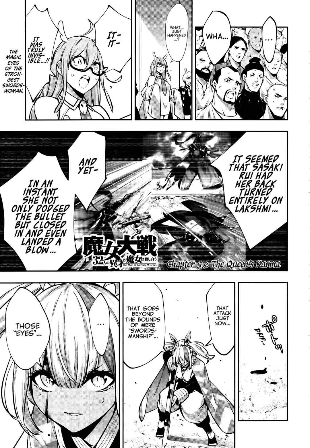 Page 1 Chapter 53 Majo Taisen - 32-nin no Isai no Majo wa Koroshiau