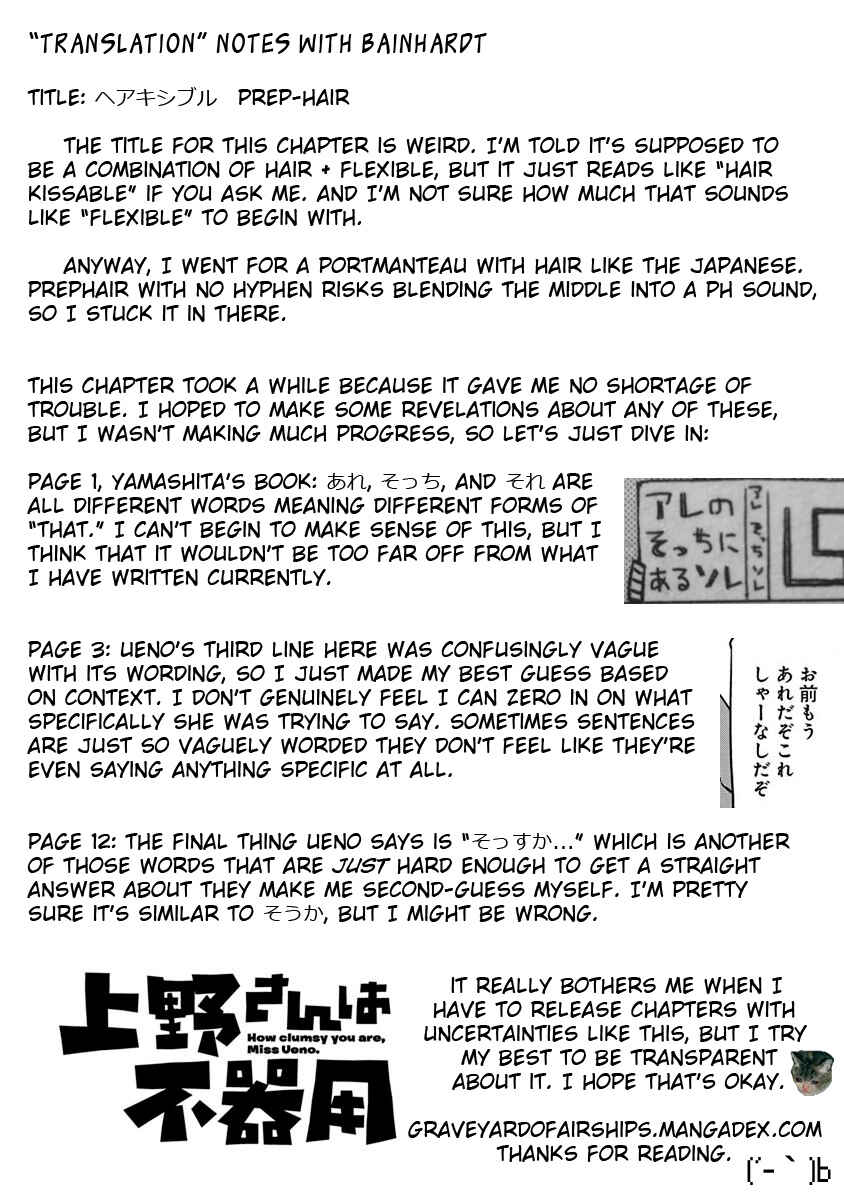 Page 13 Chapter 46 Ueno-san wa Bukiyou