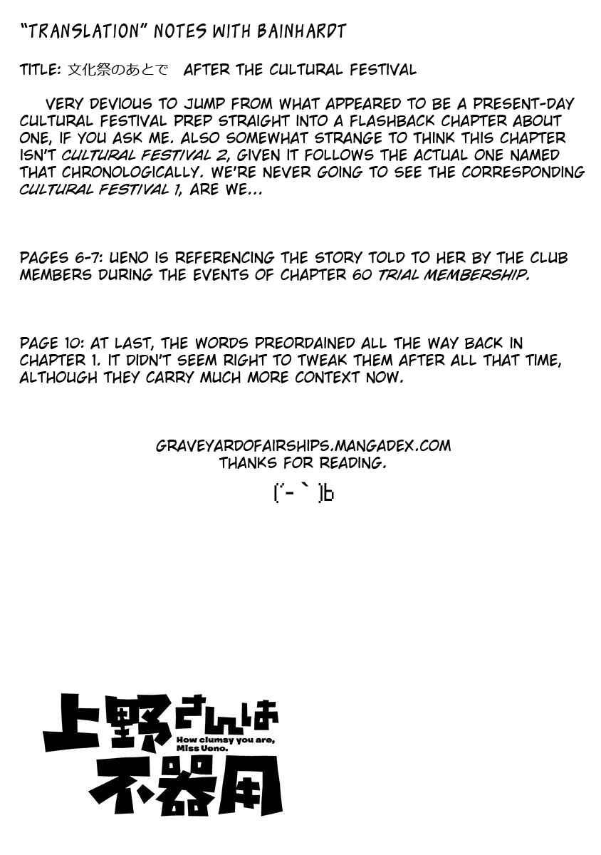 Page 13 Chapter 100 Ueno-san wa Bukiyou