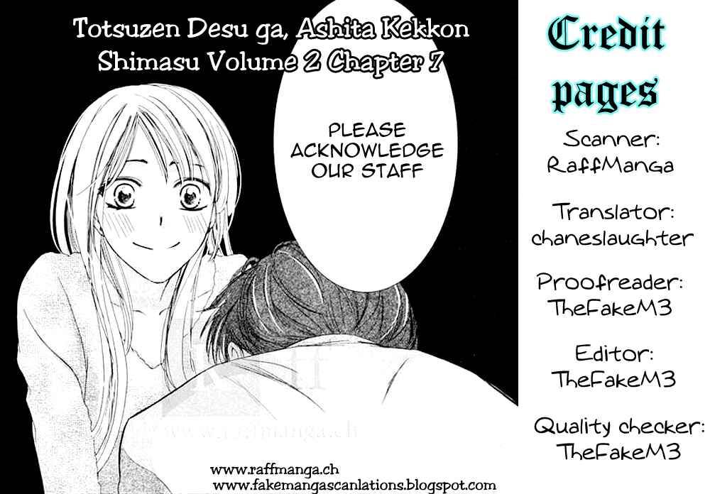 Page 36 Chapter 7 Totsuzen Desu ga, Ashita Kekkon Shimasu