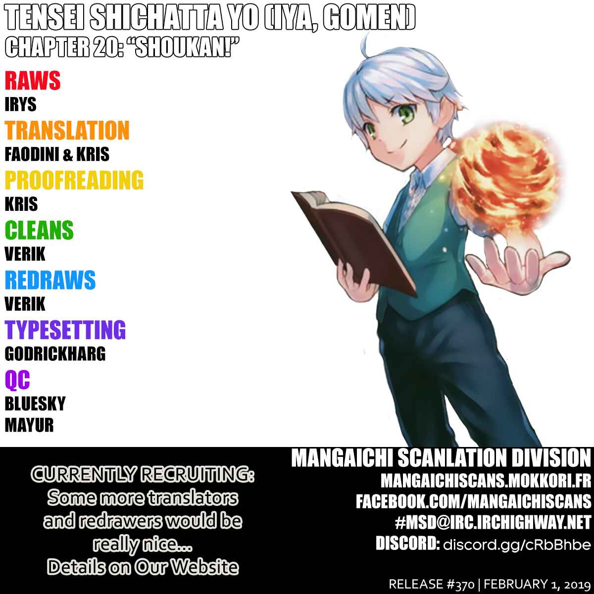 Page 1 Chapter 20 Tensei Shichattayo (Iya, Gomen)