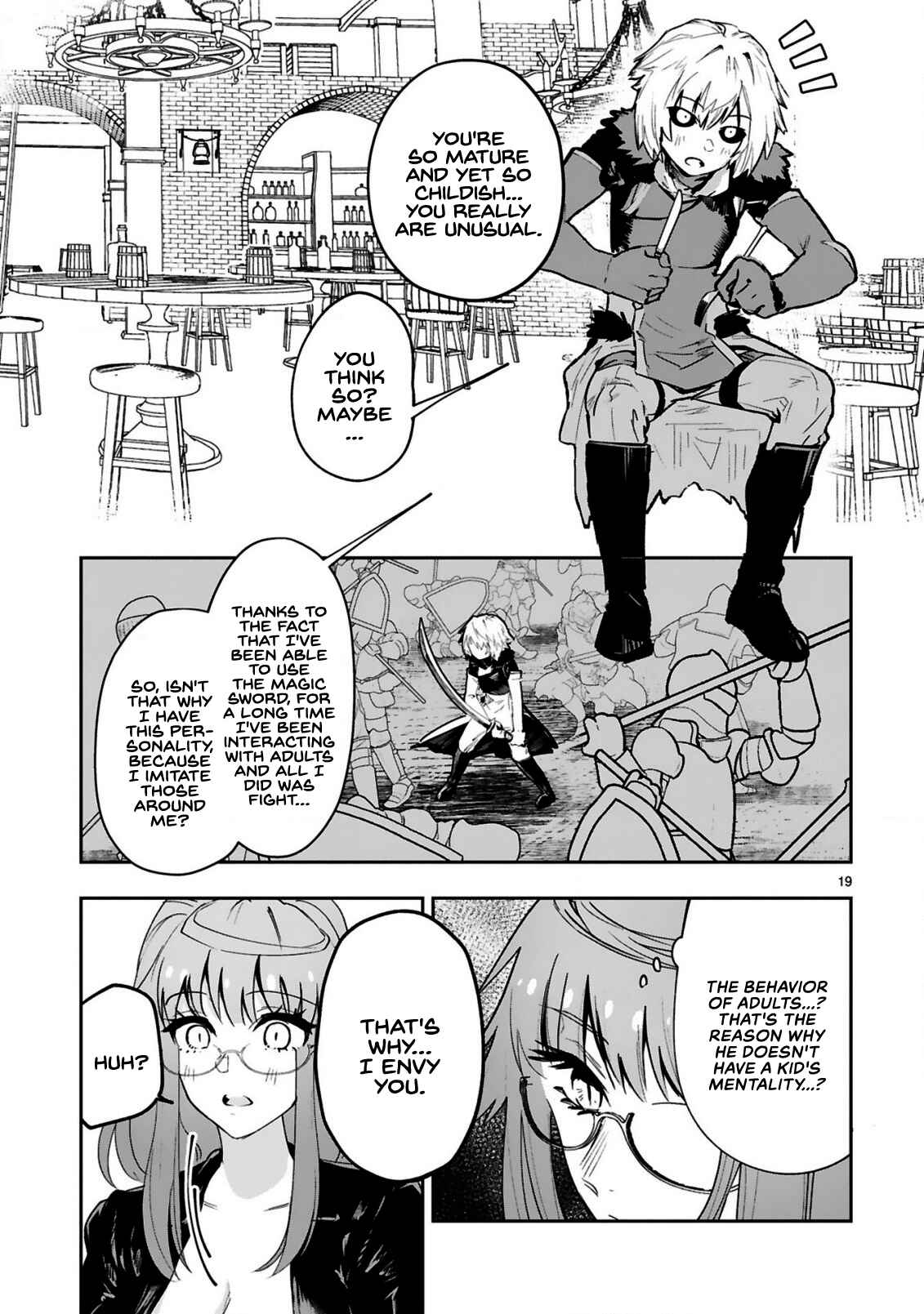 Page 8 Chapter 2.2 Maken Tsukai no Moto Shounen Hei wa, Moto Teki Kanbu no Onee-san to Issho ni Ikitai