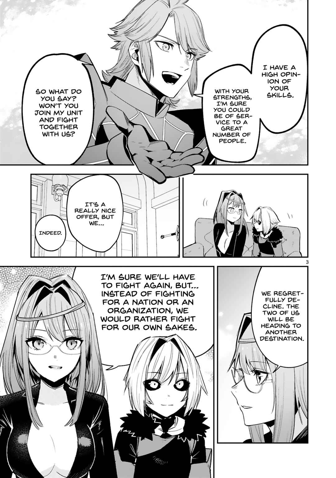 Page 3 Chapter 23 Maken Tsukai no Moto Shounen Hei wa, Moto Teki Kanbu no Onee-san to Issho ni Ikitai