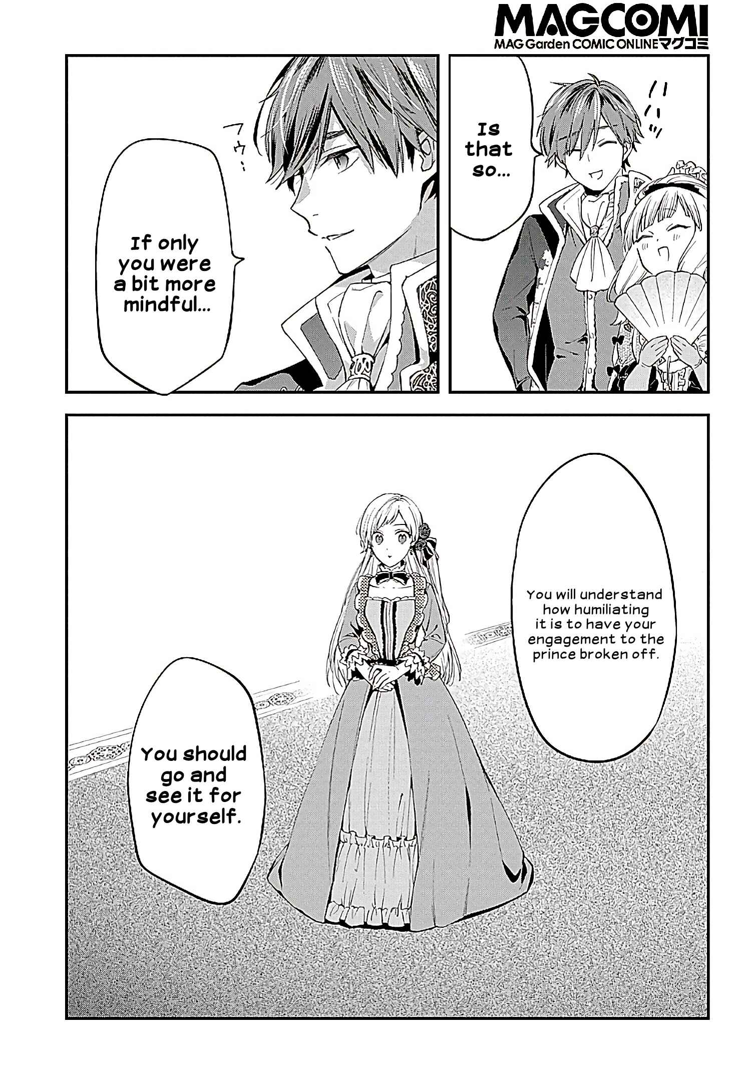 Page 17 Chapter 1 Outaishi ni Konyaku Haki Saretanode, Mou Baka no Furi wa Yameyou to Omoimasu
