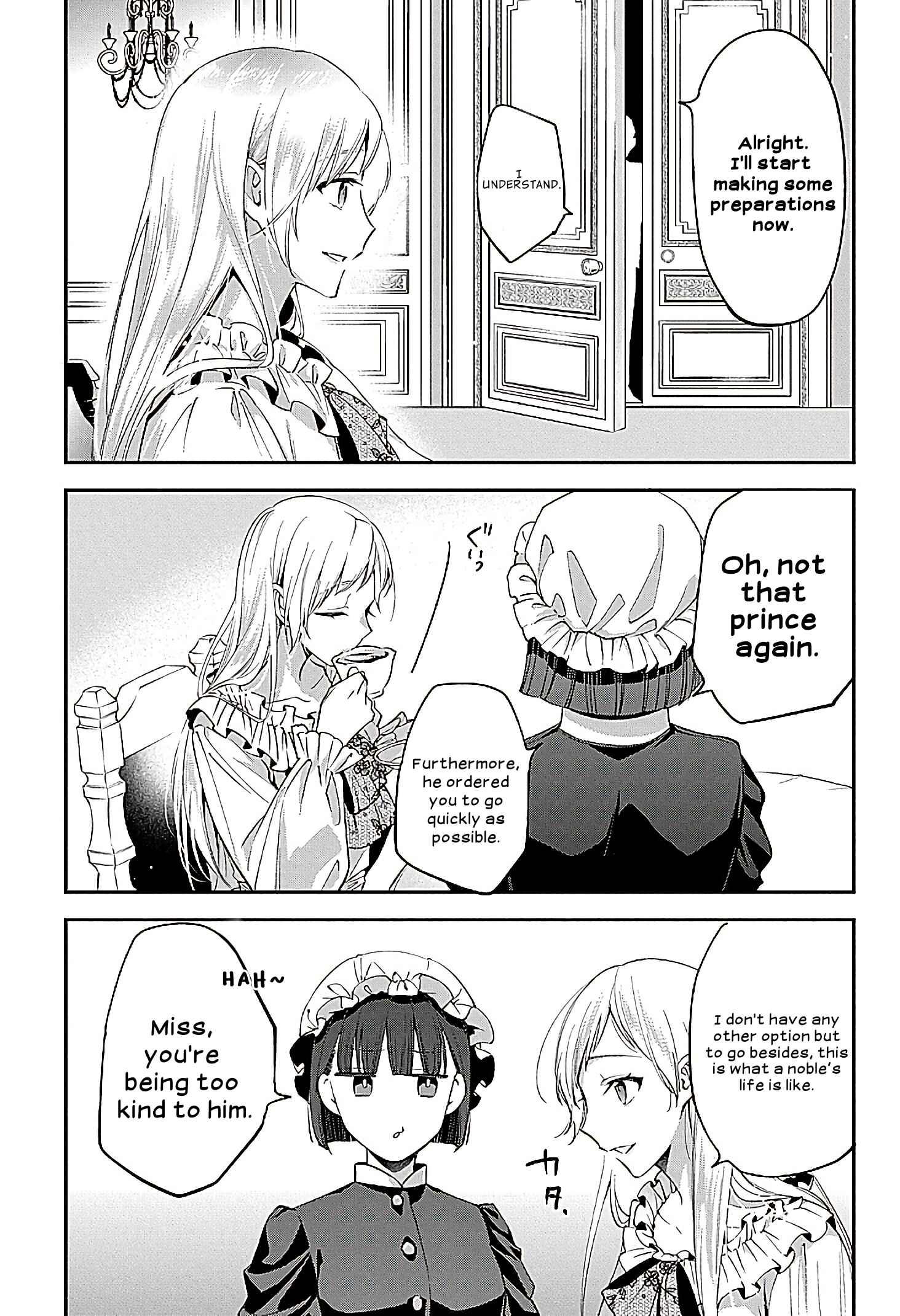 Page 5 Chapter 1 Outaishi ni Konyaku Haki Saretanode, Mou Baka no Furi wa Yameyou to Omoimasu