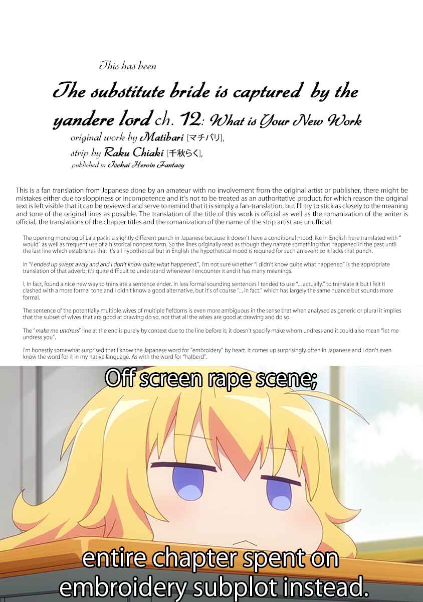 Page 35 Chapter 12 Migawari no Hanayome wa Yandere Ryoushu ni Torawareru