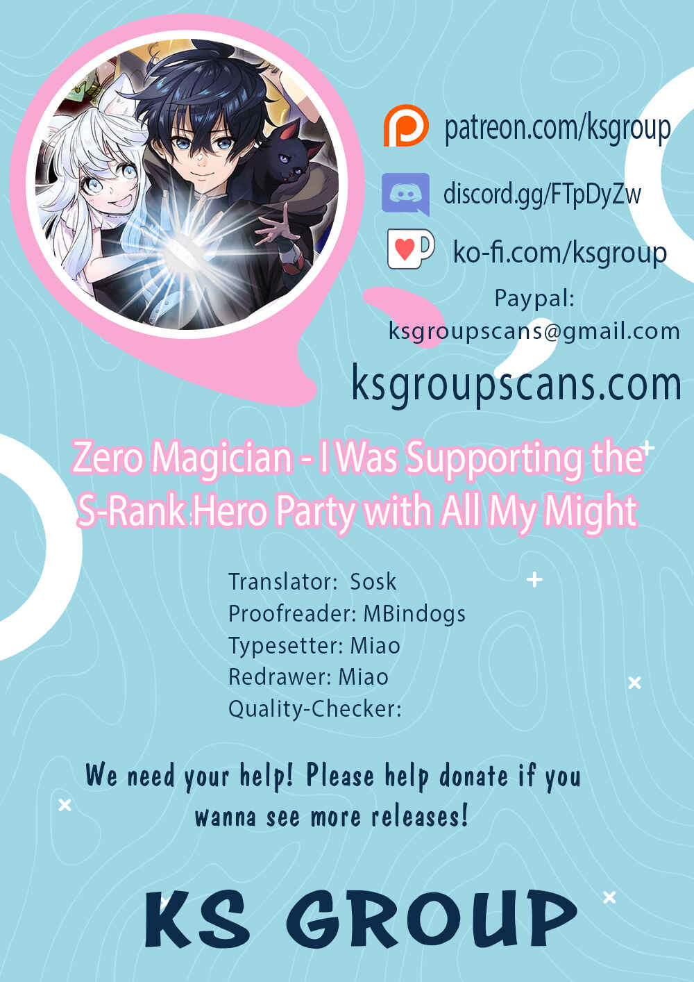 Page 1 Chapter 5 Zero no Majutsushi ~S-Rank Yuusha Party wo Zenryoku de Support Shiteita no ni Tsuihousareta Saikyou no Majutsushi wa Party Kyoufushou ni Natta no de Zenryoku de Ohitori-sama Musou wo Hajimeru Koto ni Shimashita~