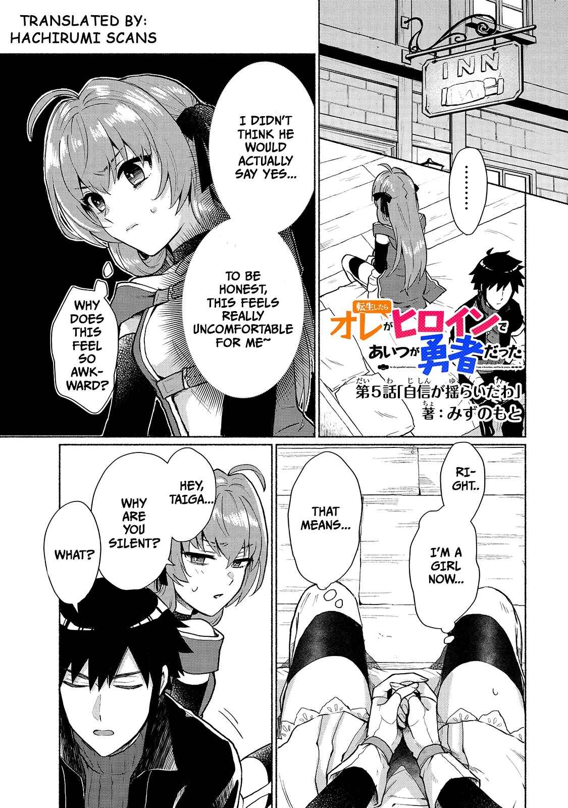 Page 1 Chapter 5 Tensei Shitara Ore ga Heroine de Aitsu ga Yuusha Datta