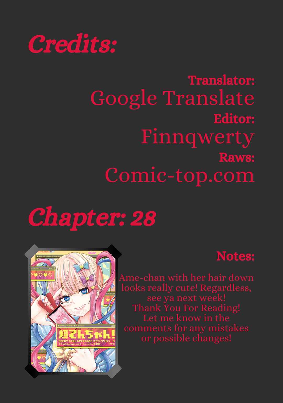 Page 13 Chapter 28 Chou Ten-chan! NEEDY GIRL OVERDOSE Koushiki Anthology