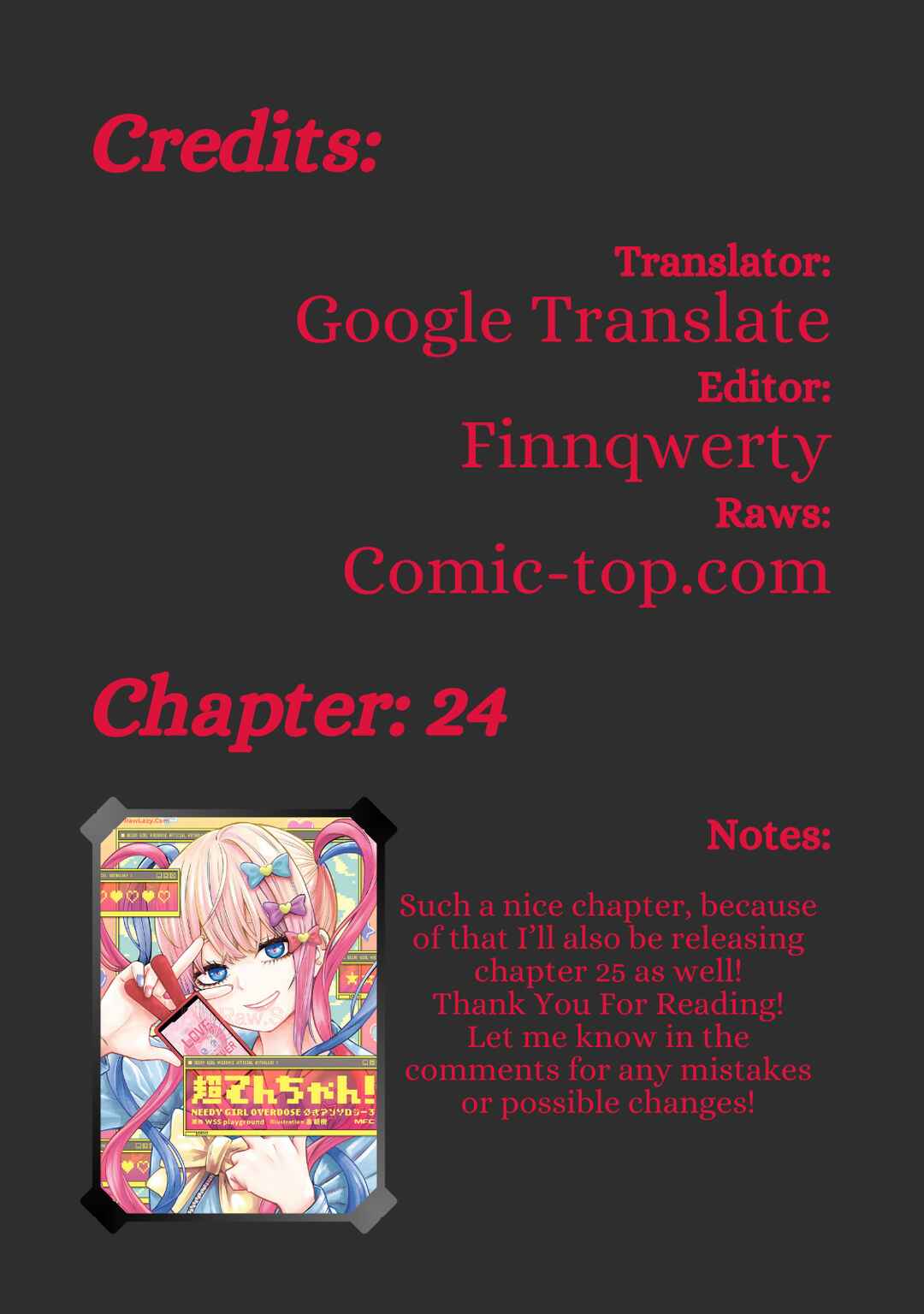 Page 9 Chapter 24 Chou Ten-chan! NEEDY GIRL OVERDOSE Koushiki Anthology