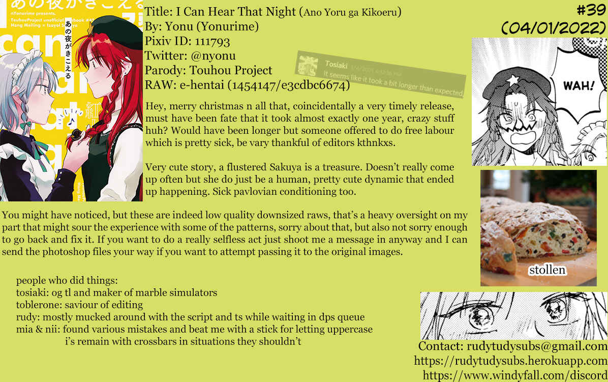 Page 31 Chapter Unknown_2cd5 Touhou Project - I Can Hear That Night (Doujinshi)