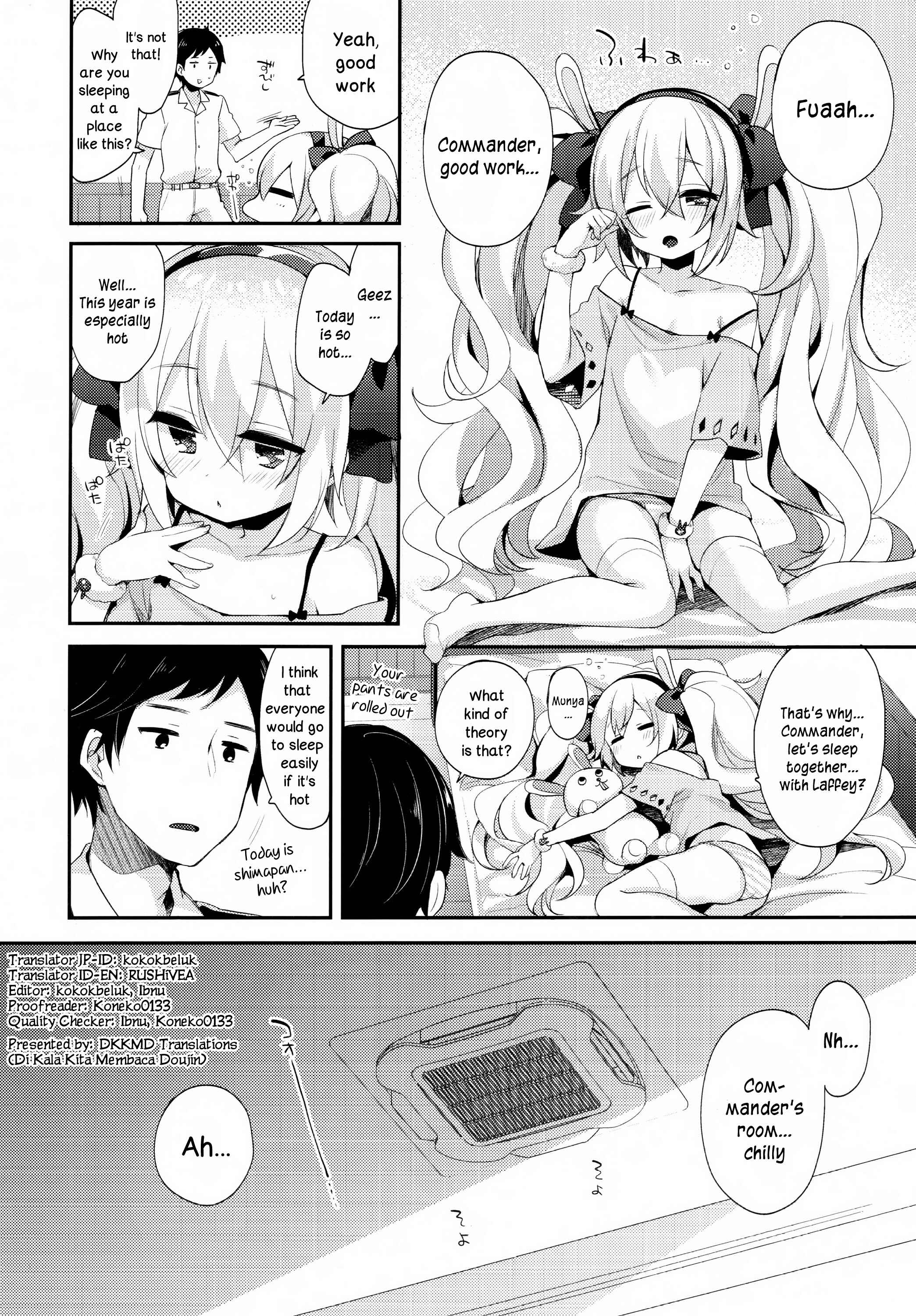 Page 5 Chapter Unknown_7d68 Azur Lane - Shikikan, Kyou wa Atsui kara Laffey to Nenne... Shiyo (Doujinshi)