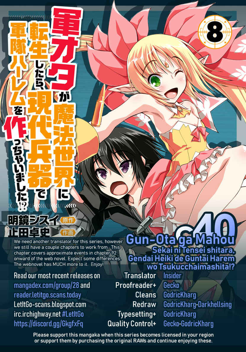 Page 1 Chapter 40 Gun-Ota ga Mahou Sekai ni Tensei shitara, Gendai Heiki de Guntai Harem wo Tsukucchaimashita!?