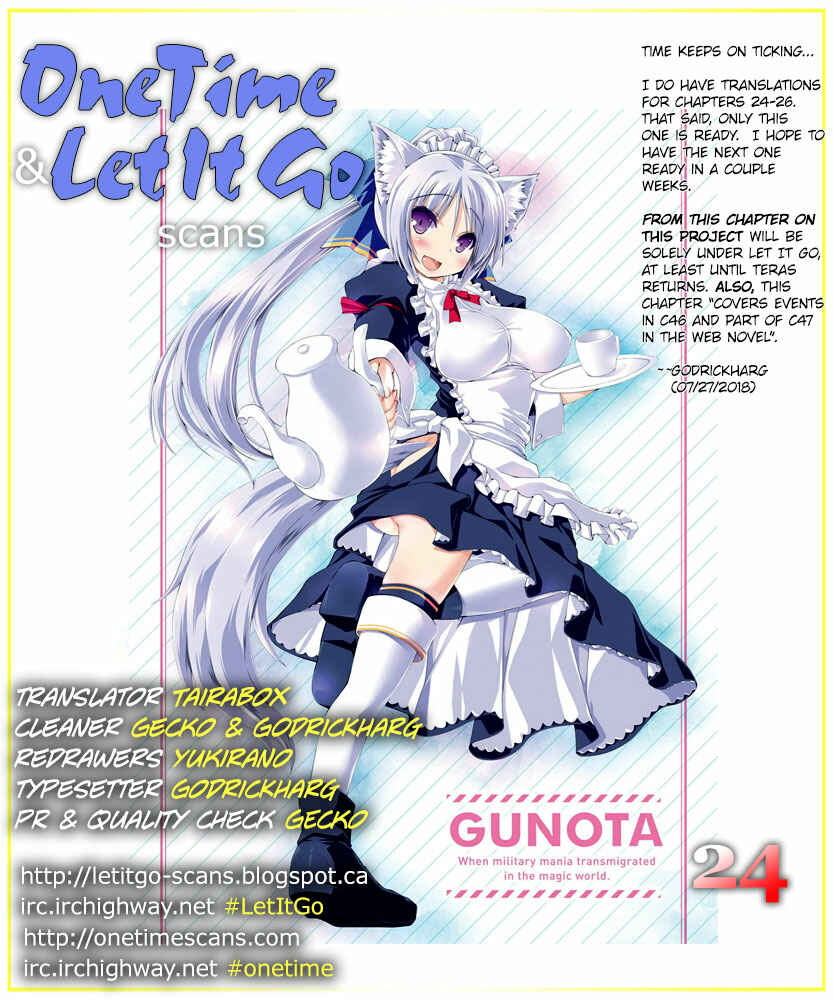 Page 1 Chapter 24 Gun-Ota ga Mahou Sekai ni Tensei shitara, Gendai Heiki de Guntai Harem wo Tsukucchaimashita!?