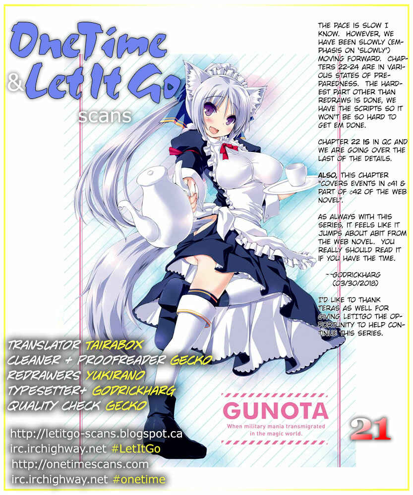 Page 1 Chapter 21 Gun-Ota ga Mahou Sekai ni Tensei shitara, Gendai Heiki de Guntai Harem wo Tsukucchaimashita!?