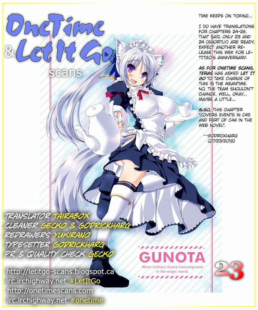 Page 1 Chapter 23 Gun-Ota ga Mahou Sekai ni Tensei shitara, Gendai Heiki de Guntai Harem wo Tsukucchaimashita!?