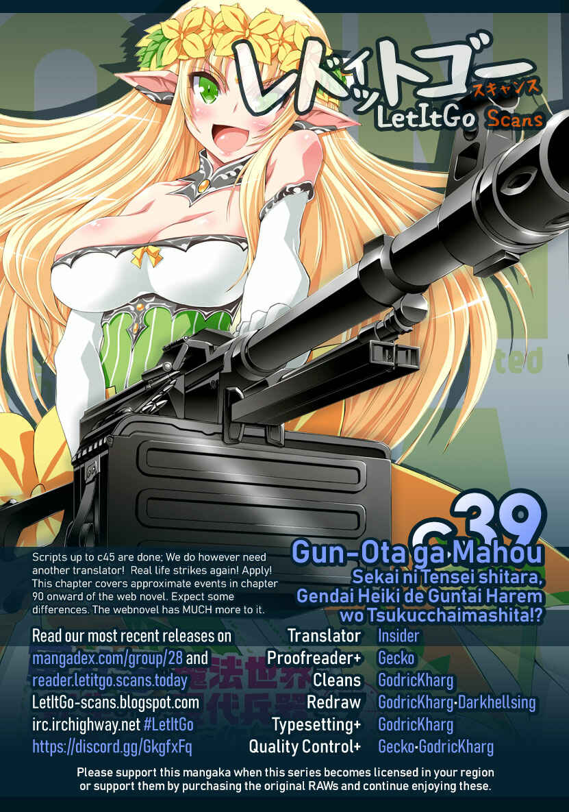 Page 1 Chapter 39 Gun-Ota ga Mahou Sekai ni Tensei shitara, Gendai Heiki de Guntai Harem wo Tsukucchaimashita!?