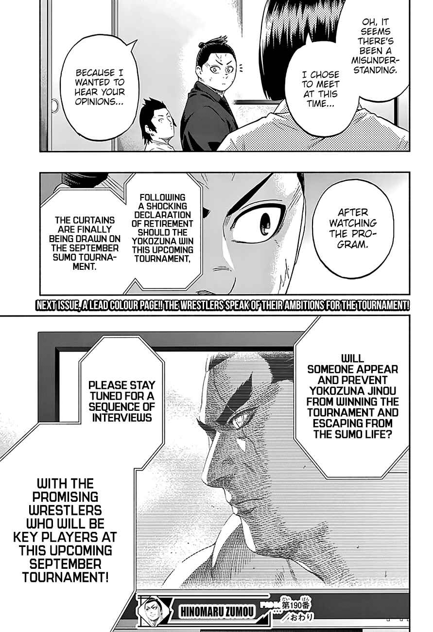 Page 19 Chapter 190 Hinomaru Sumo