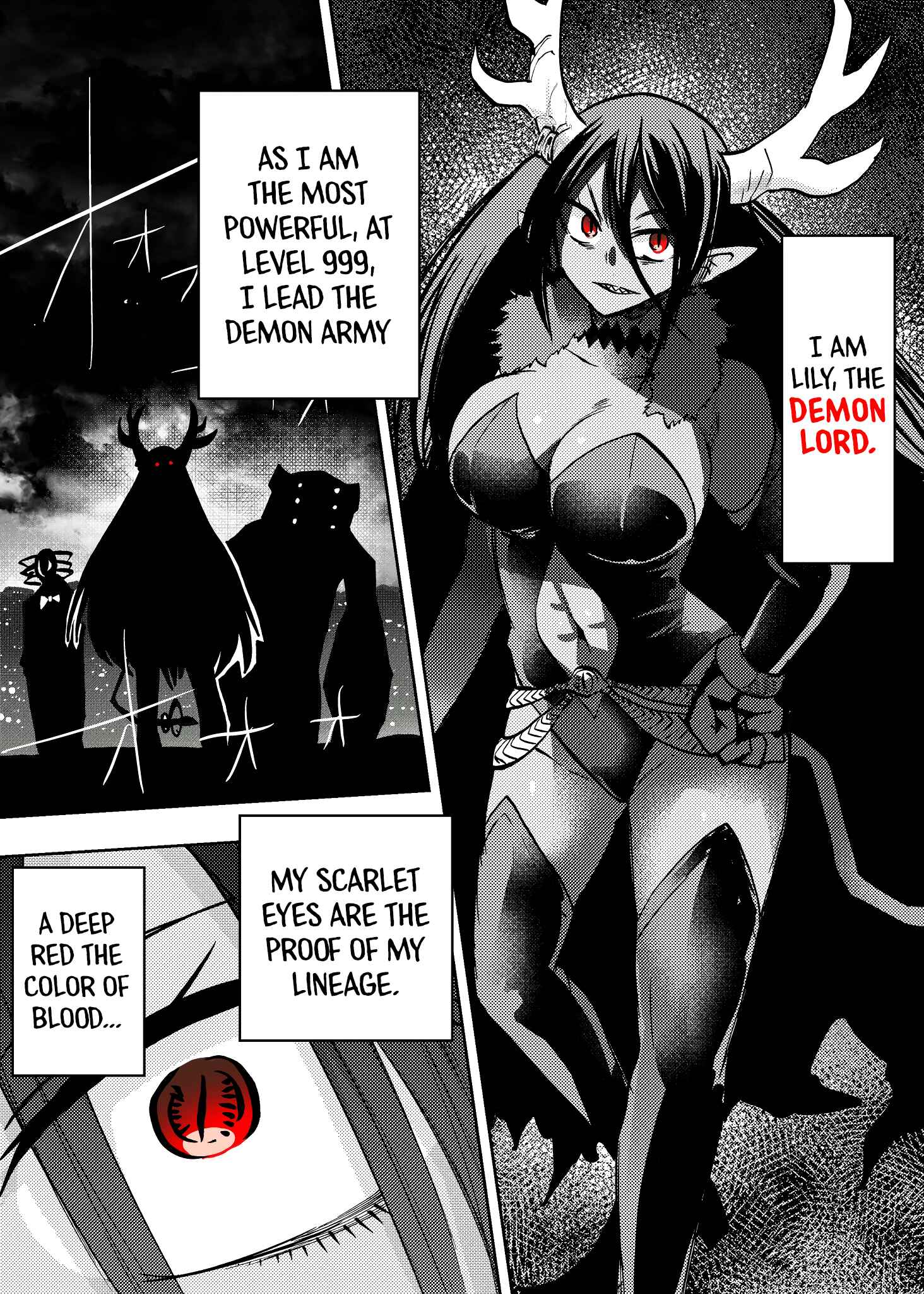 Page 1 Chapter 1 Level 999 Demon Lord and a Level 1 Slime