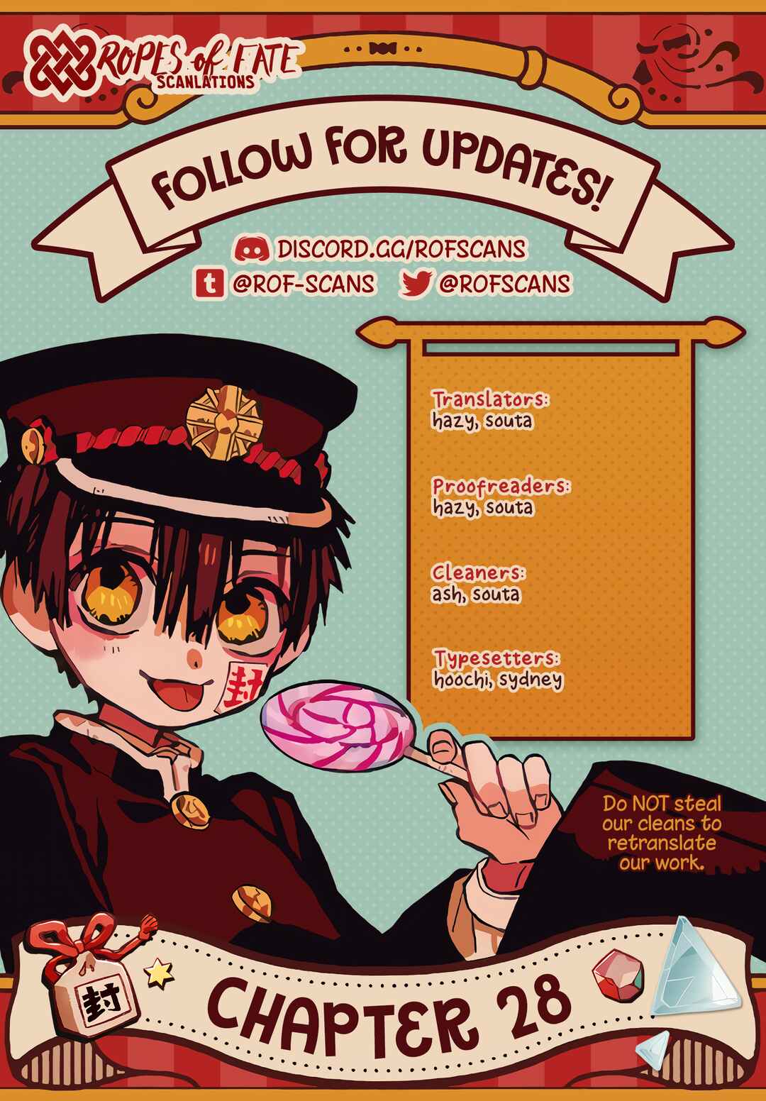 Page 1 Chapter 28 After-school Hanako-kun
