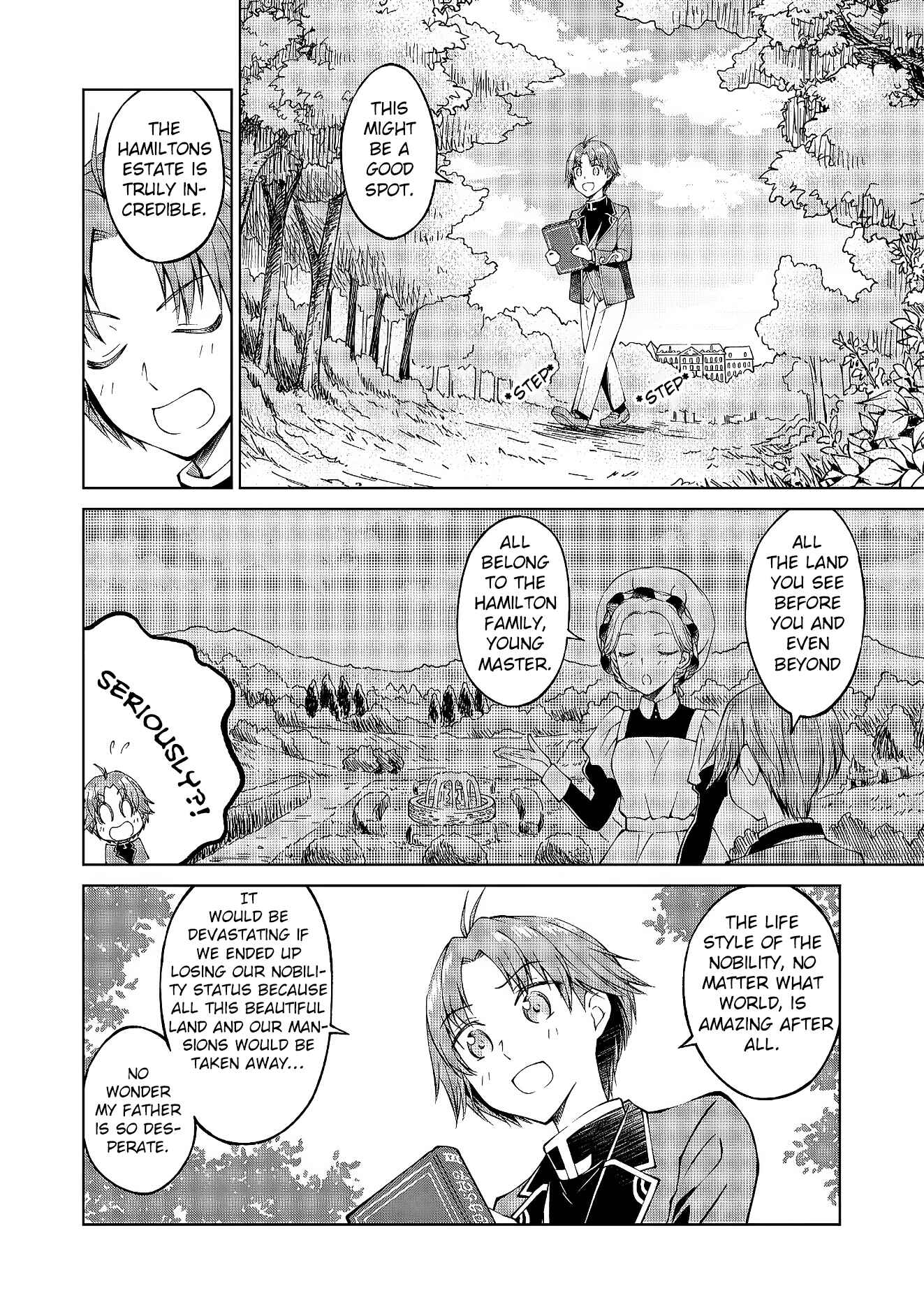 Page 4 Chapter 2 Botsuraku Yotei no Kizoku dakedo, Hima datta kara Mahou wo Kiwamete Mita