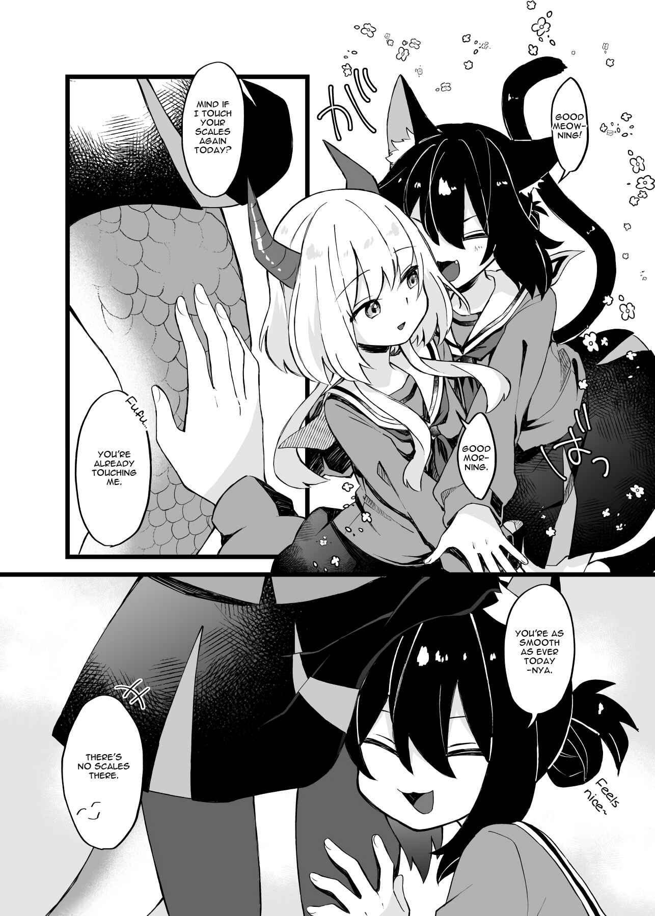 Page 1 Chapter Unknown_618c A Story About a Dragon Girl and a Cat Girl Skipping School
