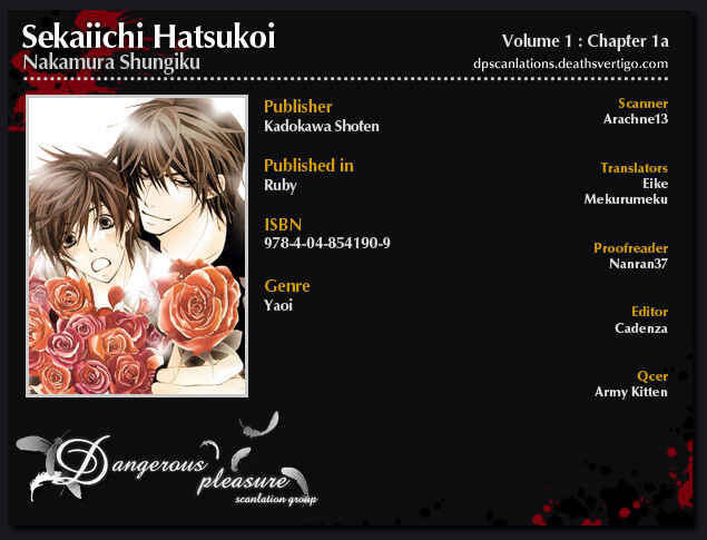 Page 3 Chapter 1.1 Sekaiichi Hatsukoi
