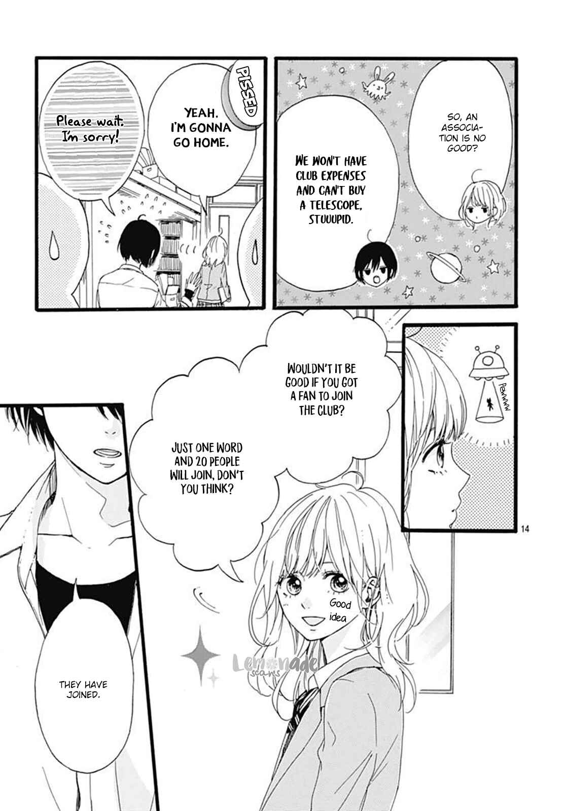Page 14 Chapter 1 Uchuu no Hate no Mannaka no