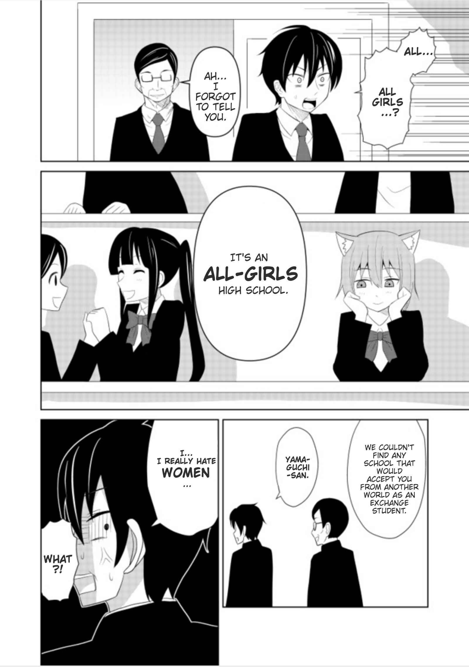 Page 8 Chapter 2 Chou Onna Kirai na Ore ga Isekai no Joshikou ni Ryuugaku Suru Koto ni Natta