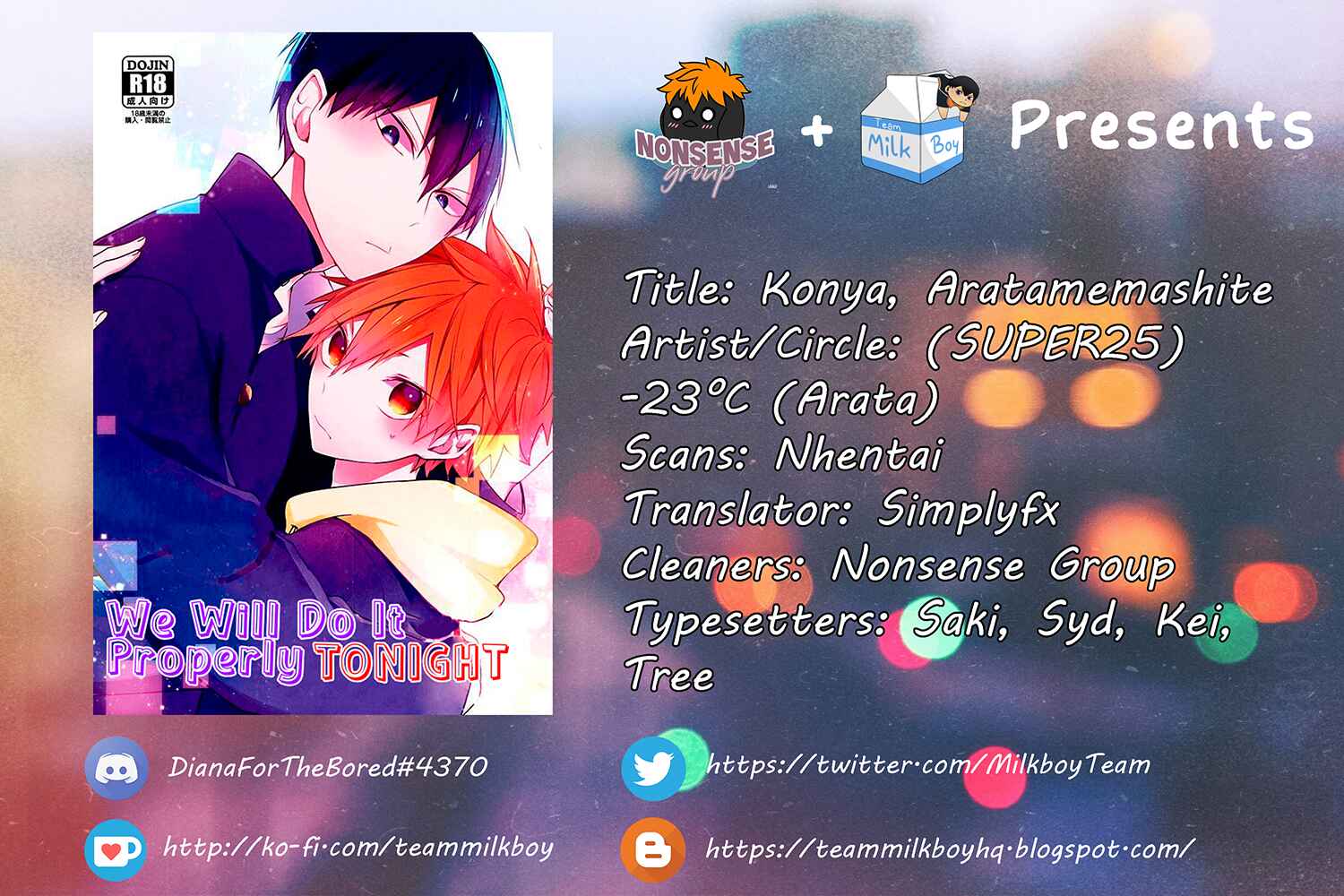 Page 1 Chapter Unknown_cd60 Haikyuu!! - We Will Do It Properly Tonight (Doujinshi)