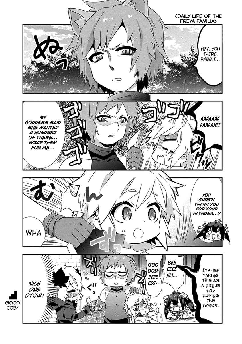 Page 7 Chapter 14.5 Is It Wrong to Try to Pick Up Girls in a Dungeon? Four-Panel Comic: Days of Goddess
