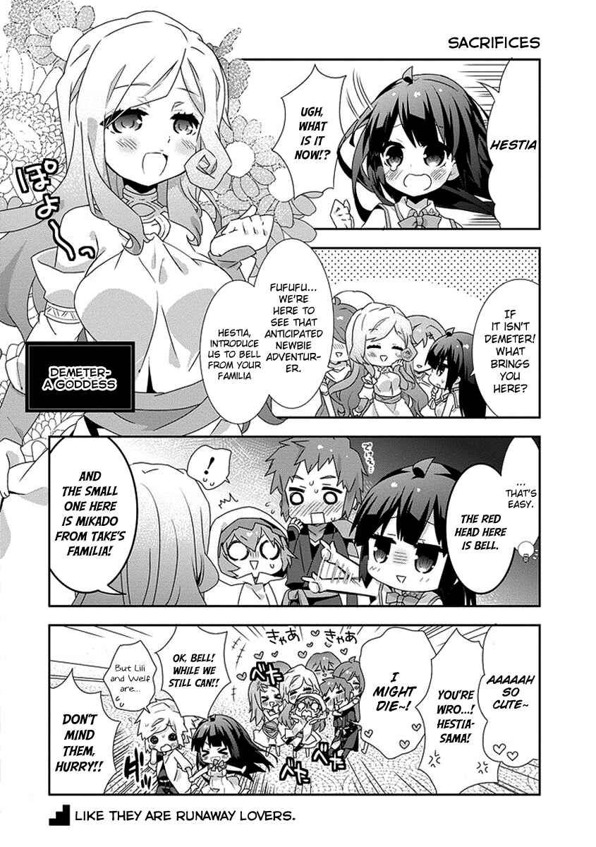 Page 6 Chapter 14 Is It Wrong to Try to Pick Up Girls in a Dungeon? Four-Panel Comic: Days of Goddess