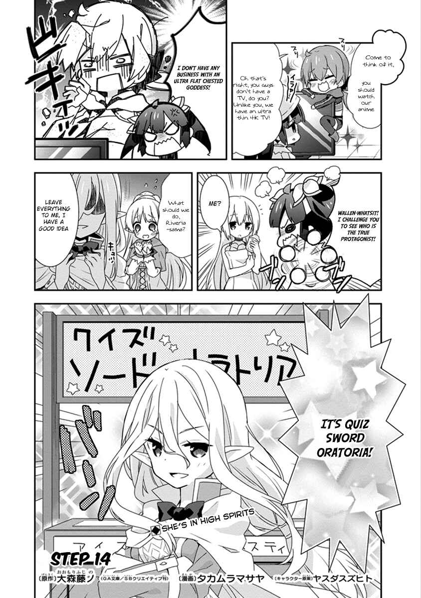 Page 4 Chapter 14 Is It Wrong to Try to Pick Up Girls in a Dungeon? Four-Panel Comic: Days of Goddess