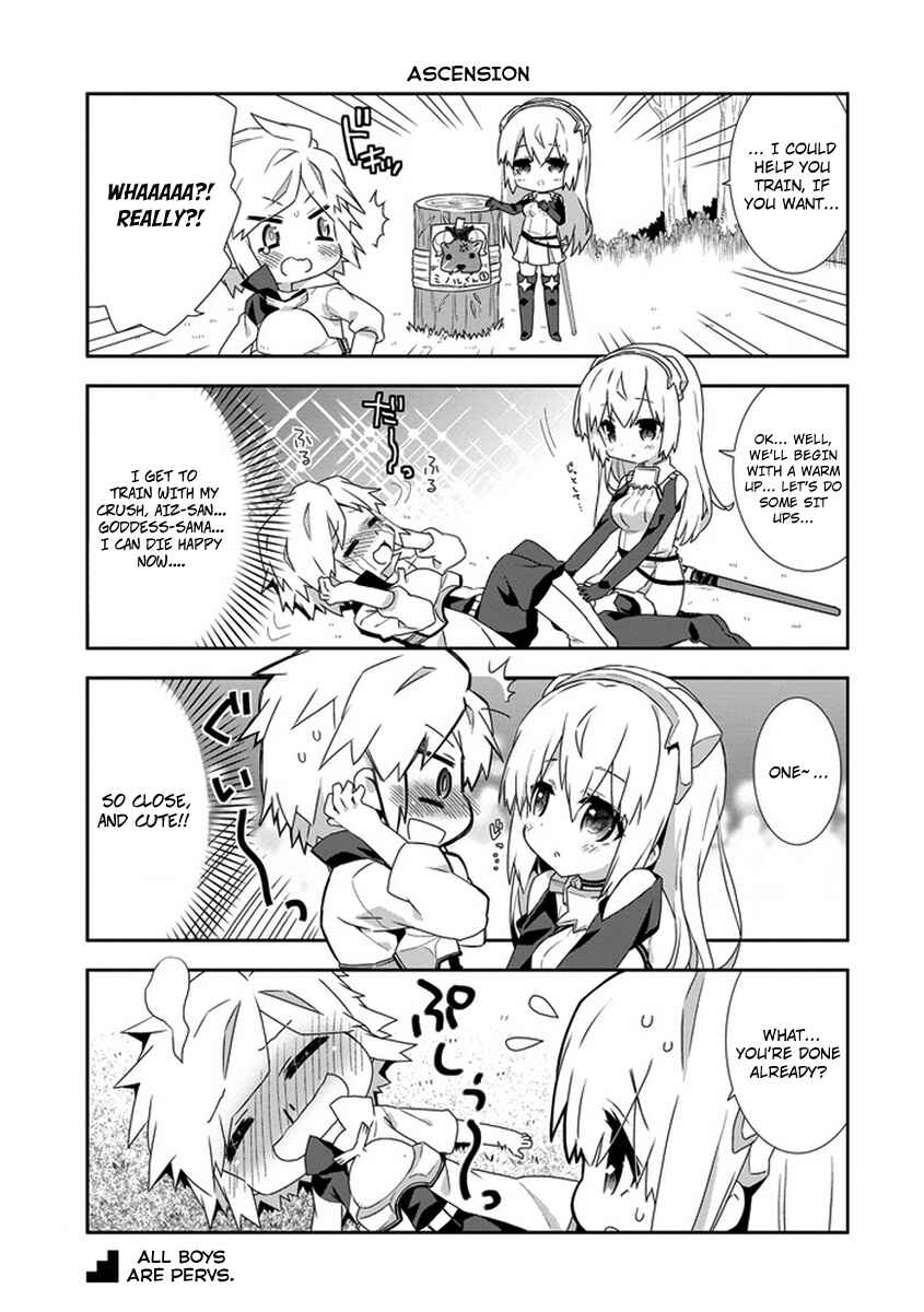 Page 3 Chapter 11 Is It Wrong to Try to Pick Up Girls in a Dungeon? Four-Panel Comic: Days of Goddess