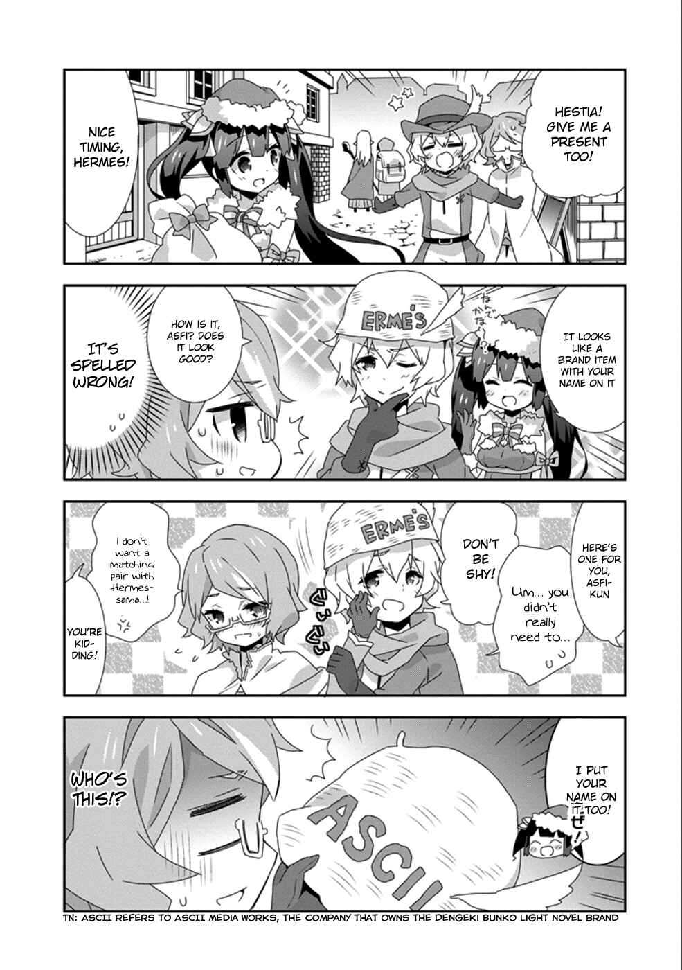 Page 7 Chapter 10 Is It Wrong to Try to Pick Up Girls in a Dungeon? Four-Panel Comic: Days of Goddess