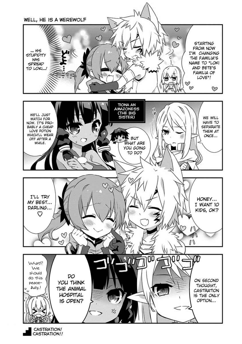 Page 7 Chapter 10.5 Is It Wrong to Try to Pick Up Girls in a Dungeon? Four-Panel Comic: Days of Goddess