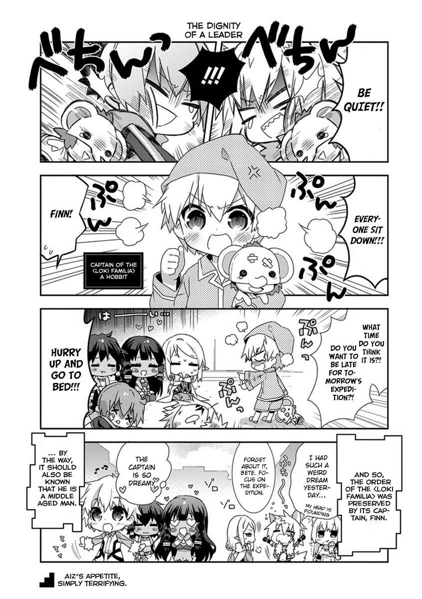 Page 9 Chapter 10.5 Is It Wrong to Try to Pick Up Girls in a Dungeon? Four-Panel Comic: Days of Goddess