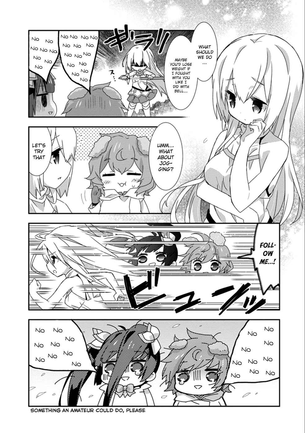 Page 7 Chapter 9 Is It Wrong to Try to Pick Up Girls in a Dungeon? Four-Panel Comic: Days of Goddess