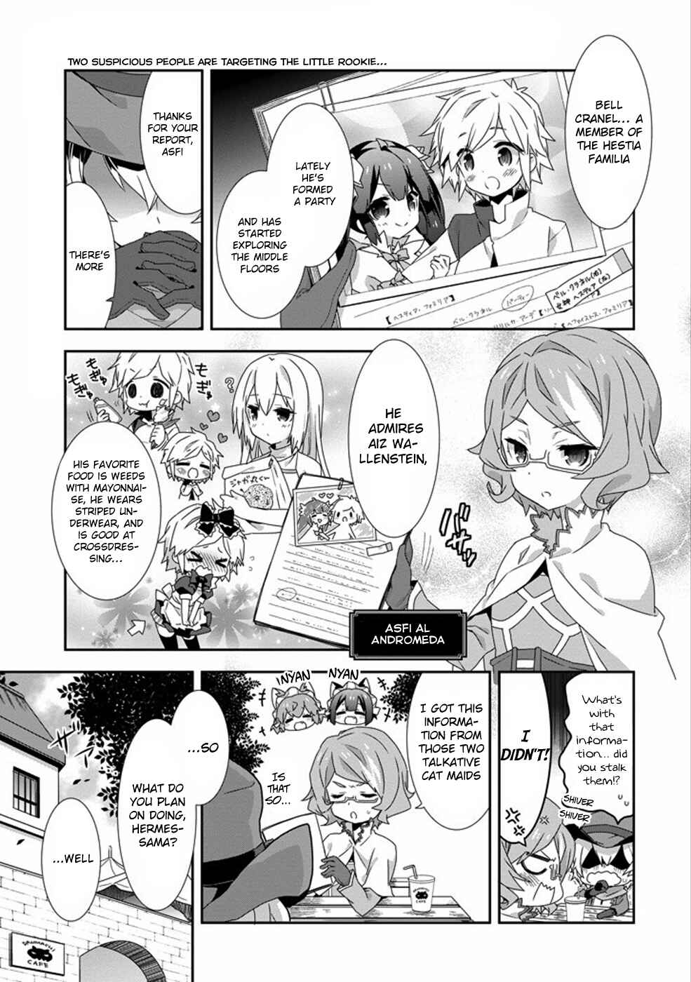 Page 1 Chapter 4 Is It Wrong to Try to Pick Up Girls in a Dungeon? Four-Panel Comic: Days of Goddess